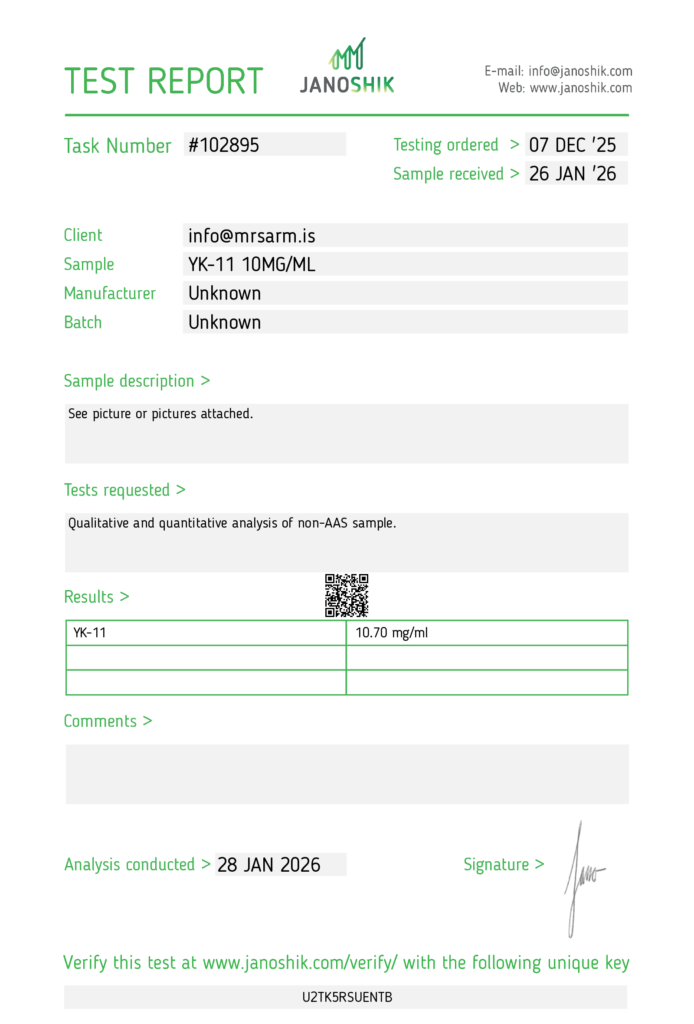 MR SARM HPLC Test Results 6 mr sarm australia ykliquid